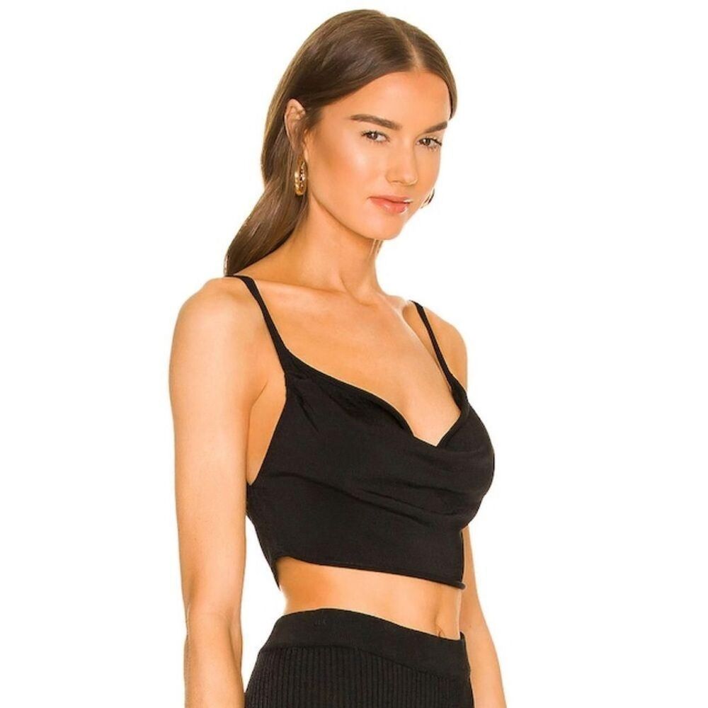 Michael Costello x revolve Alessa Top in Black Metallic